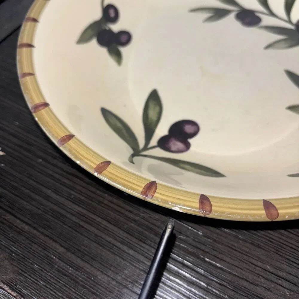 2 piece Williams Sonoma LIGURIA Olive 9 3/8